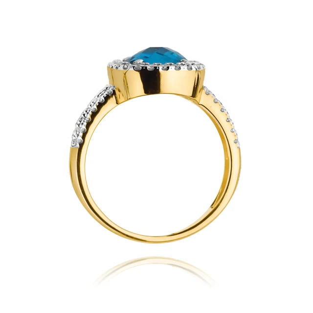 Goldring 585 mit Diamanttopaz 3,00ct