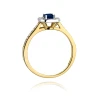 Złoty pierścionek z diamentem EY-315 szafir | ERgold