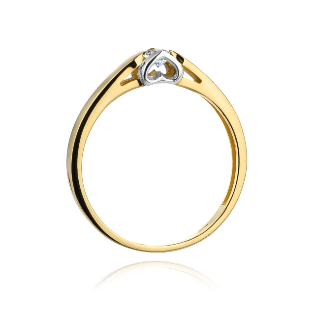 Gold Ring 585 mit Diamant Diamant Diamant 0.09ct