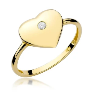 Złoty pierścionek z diamentem EY-20 0,03ct
