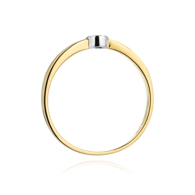 Gold Ring 585 mit Diamant Diamant Diamant 0.04ct