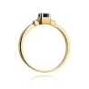 Złoty pierścionek z diamentem EY-323 szafir | ERgold
