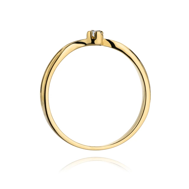 Gold Ring 585 mit Diamant Diamant Diamant 0.04ct