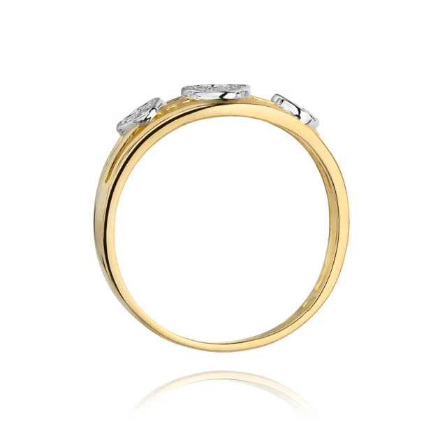 Gold Ring 585 mit Diamant Diamant Diamant 0.06ct