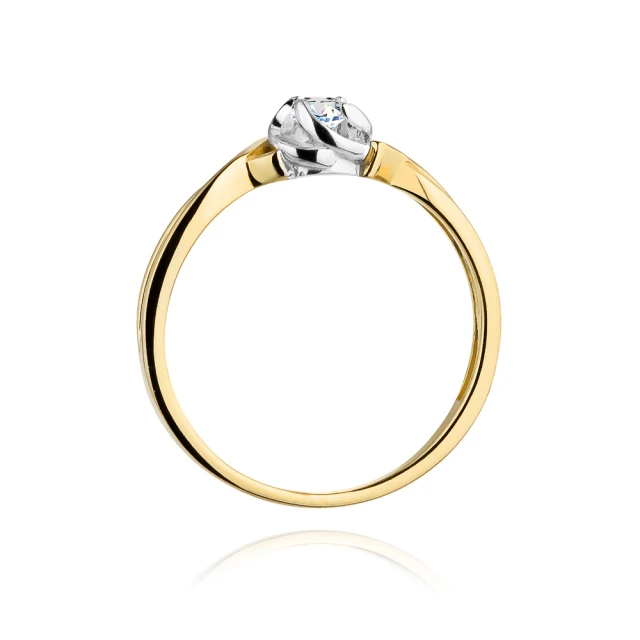 Gold Ring 585 mit Diamant Diamant Diamant 0.10ct