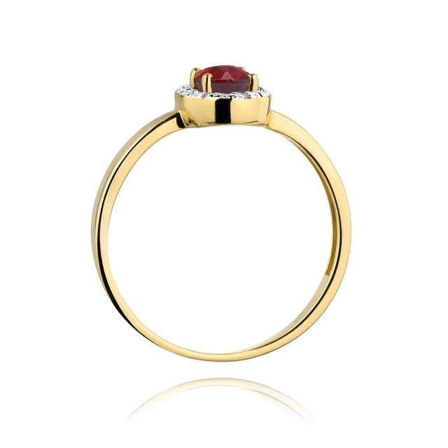 Gold Ring 585 mit Diamant Rubin 0,60ct