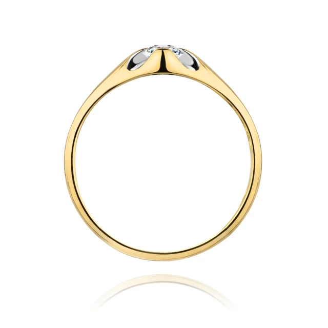 Gold Ring 585 mit Diamant Diamant Diamant 0.10ct
