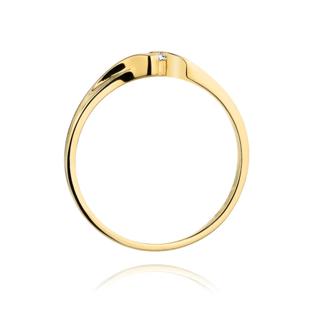 Gold Ring 585 mit Diamant Diamant Diamant 0.09ct