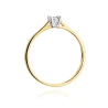 Złoty pierścionek z diamentem EY-336 0,15ct | ERgold