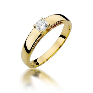 Złoty pierścionek z diamentem EY-374 0,23ct