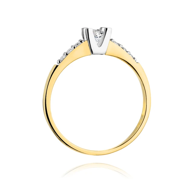 Gold Ring 585 mit Diamant Diamant Diamant 0.37ct