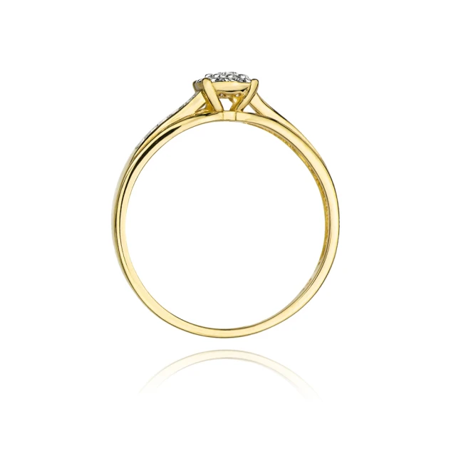 Gold Ring 585 mit Diamant Diamant Diamant 0.13ct