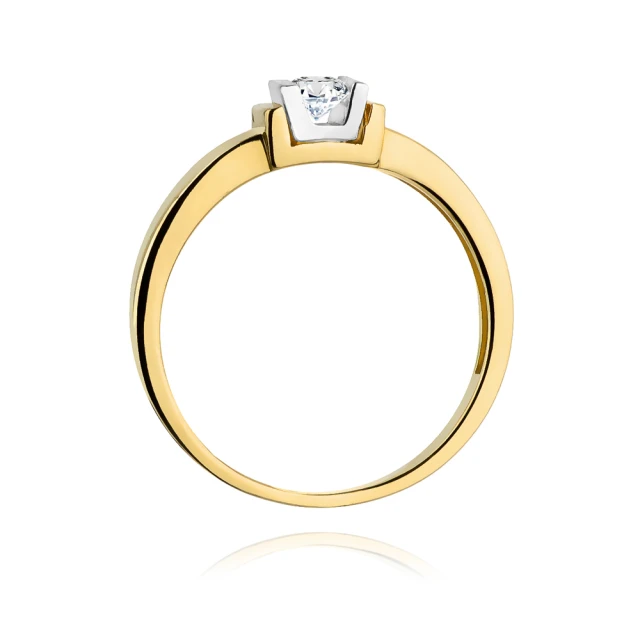 Gold Ring 585 mit Diamant Diamant Diamant 0.10ct