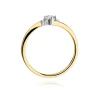 Złoty pierścionek z diamentem EY-346 0,12ct | ERgold
