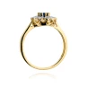 Złoty pierścionek z diamentem EY-354 szafir | ERgold