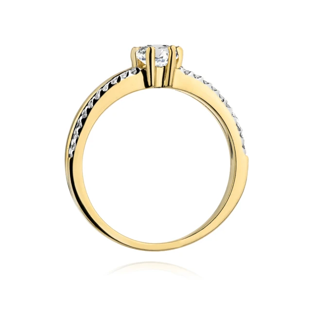 Gold Ring 585 mit Diamant Diamant Diamant 0.25ct