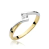 Złoty pierścionek z diamentem EY-180 0,10ct