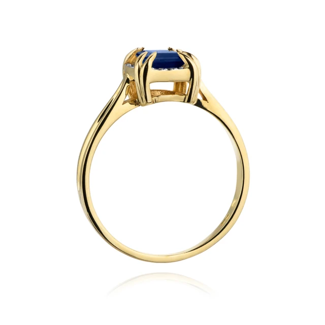 Goldring 585 mit Diamant Saphir 0,70ct