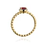 Złoty pierścionek z diamentem EY-359 rubin | ERgold