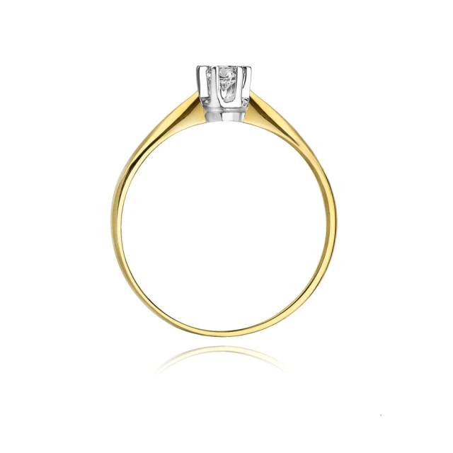 Gold Ring 585 mit Diamant Diamant Diamant 0.10ct