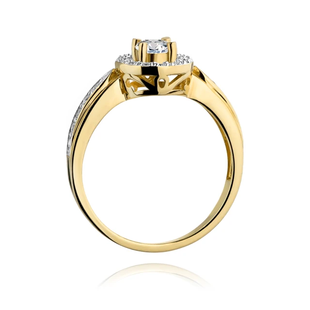 Gold Ring 585 mit Diamant Diamant Diamant 0.25ct