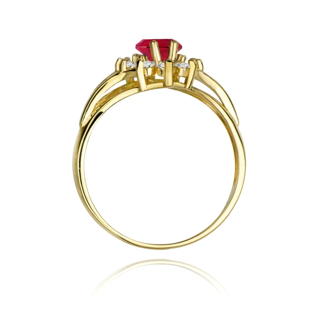 Gold Ring 585 mit Diamant Rubin 1,00ct