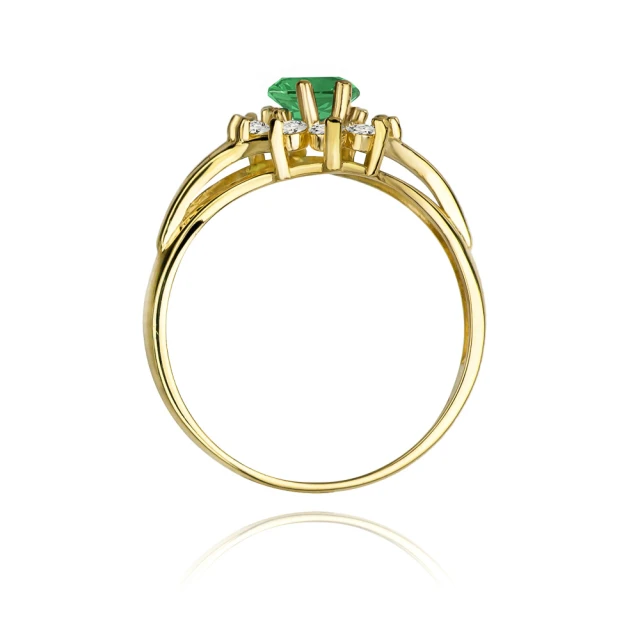 Gold Ring 585 mit Diamant Smaragd 0.80ct