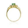 Złoty pierścionek z diamentem EY-37 szmaragd | ERgold