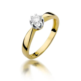 Złoty pierścionek z diamentem EY-228 0,30ct