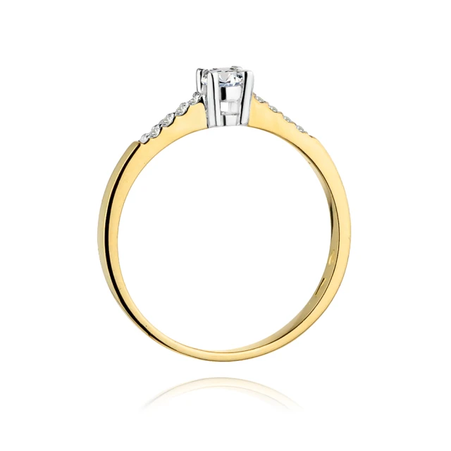 Gold Ring 585 mit Diamant Diamant Diamant 0.15ct