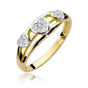 Złoty pierścionek z diamentem EY-325 0,06ct