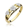 Gold Ring 585 mit Diamant Diamant Diamant 0.06ct