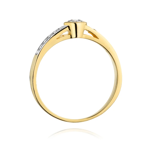 Gold Ring 585 mit Diamant Diamant Diamant 0.15ct