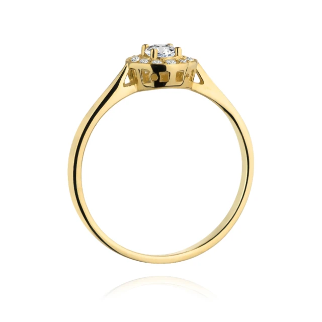 Gold Ring 585 mit Diamant Diamant Diamant 0.15ct