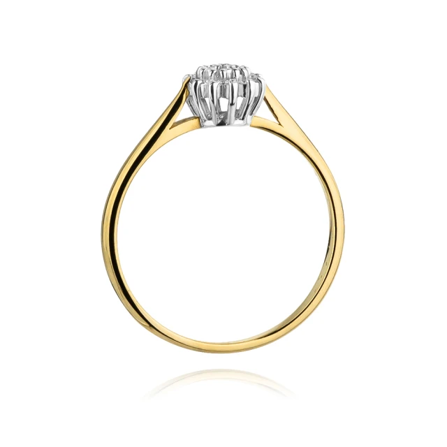 Gold Ring 585 mit Diamant Diamant Diamant 0.10ct