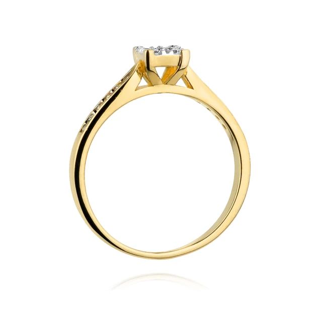 Gold Ring 585 mit Diamant Diamant Diamant 0.16ct