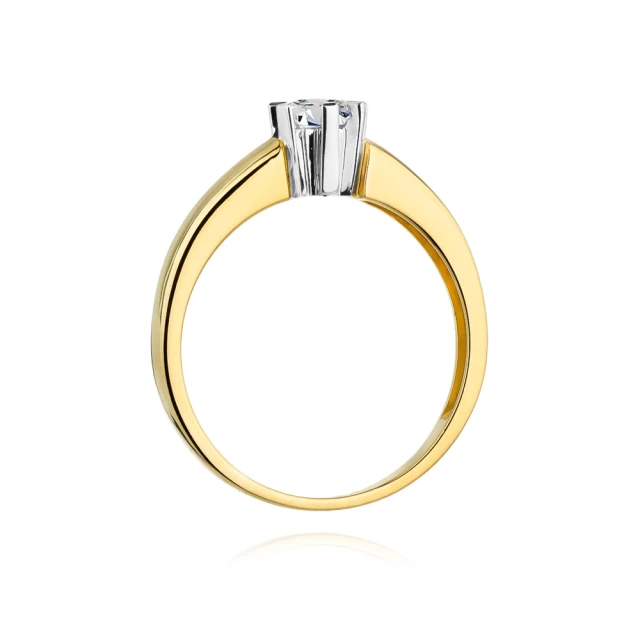 Gold Ring 585 mit Diamant Diamant Diamant 0.23ct