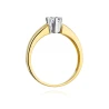 Złoty pierścionek z diamentem EY-405 0,23ct | ERgold
