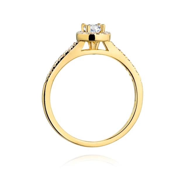 Gold Ring 585 mit Diamant Diamant Diamant 0.15ct