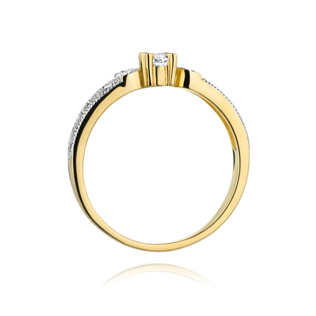 Gold Ring 585 mit Diamant Diamant Diamant 0.10ct