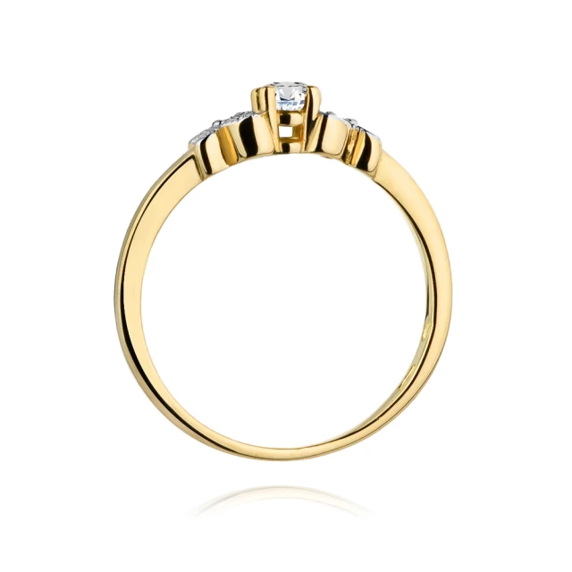 Gold Ring 585 mit Diamant Diamant Diamant 0.10ct