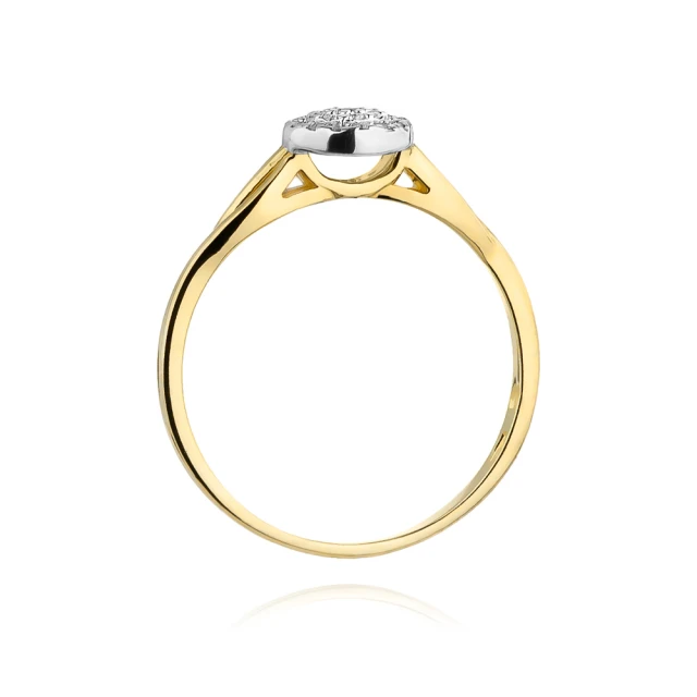 Gold Ring 585 mit Diamant Diamant Diamant 0.12ct