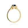 Złoty pierścionek z diamentem EY-422 szafir | ERgold