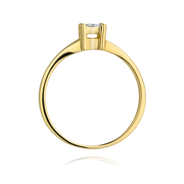 Gold Ring 585 mit Diamant Diamant Diamant 0.06ct