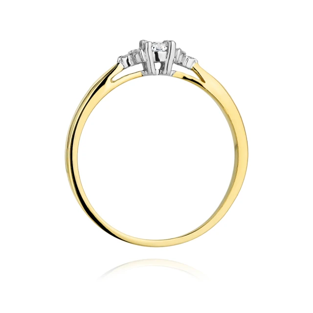 Gold Ring 585 mit Diamant Diamant Diamant 0.10ct