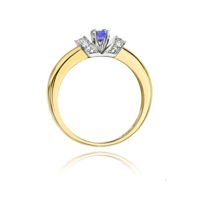 Gold Ring 585 mit Diamant Tansanit 0,50ct