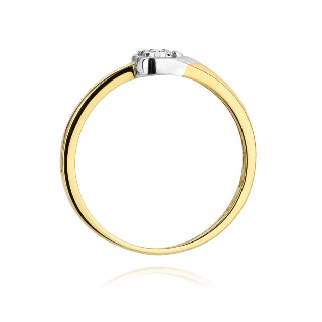 Gold Ring 585 mit Diamant Diamant Diamant 0.10ct