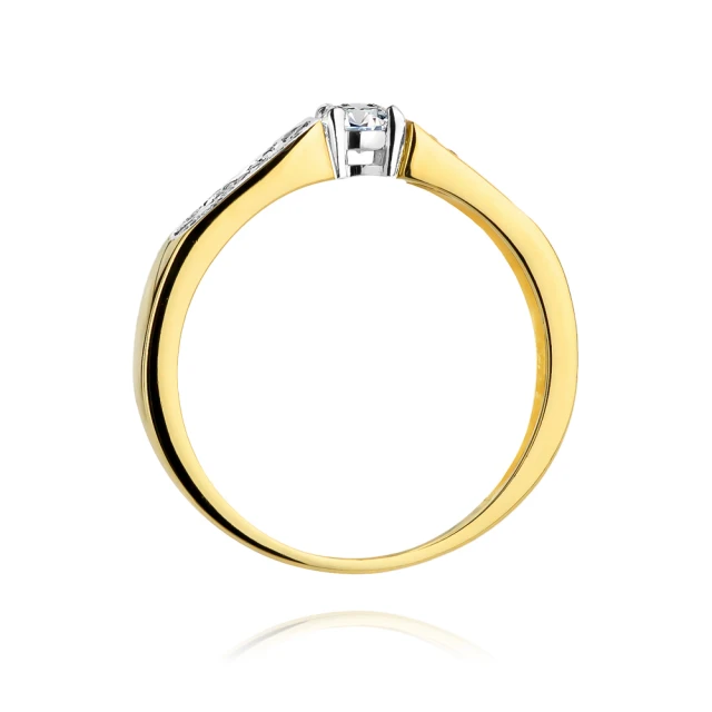 Gold Ring 585 mit Diamant Diamant Diamant 0.20ct