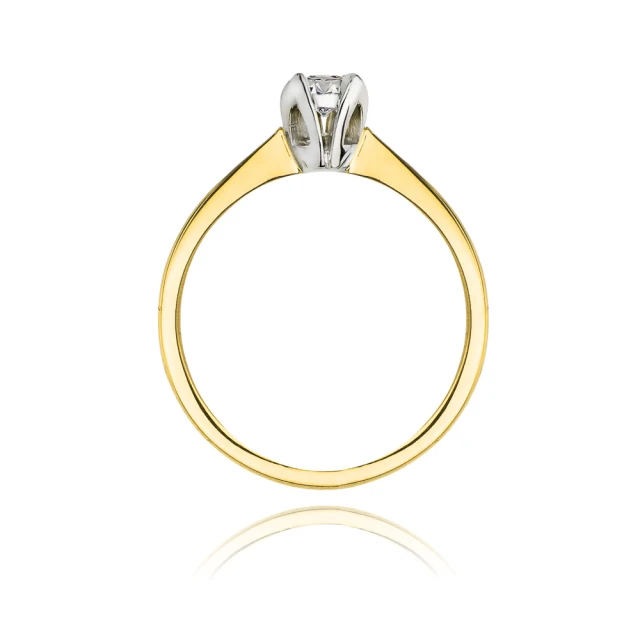 Gold Ring 585 mit Diamant Diamant Diamant 0.10ct