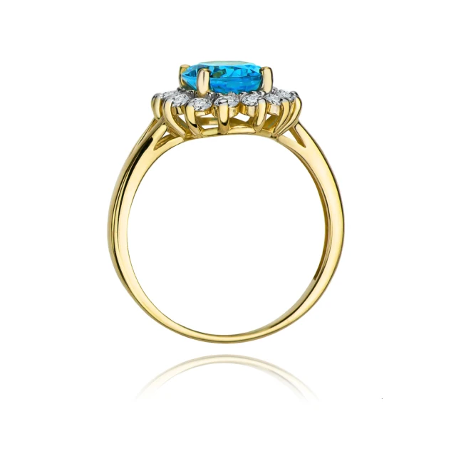 Goldring 585 mit Diamanttopaz 1,70ct